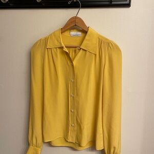 Prada Gold Long Sleeve Women’s Blouse